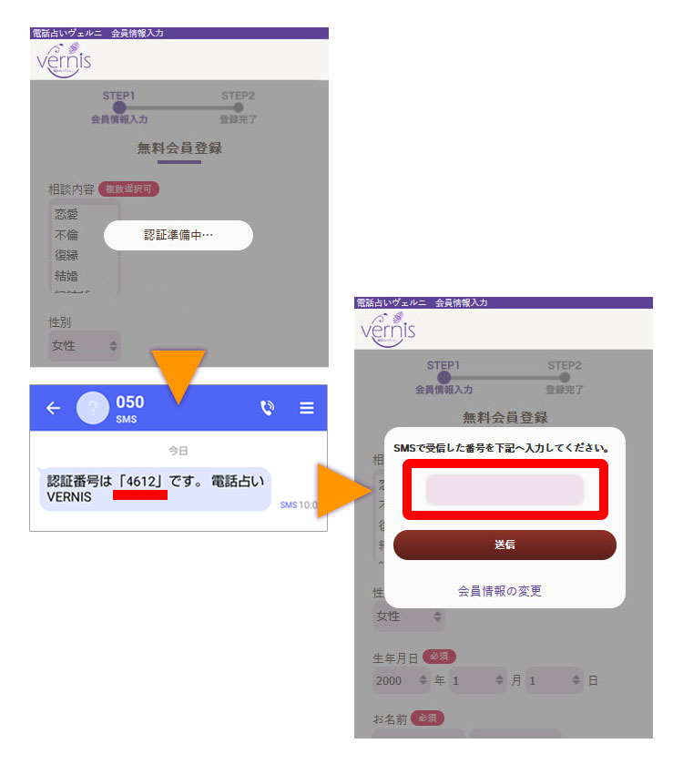 SMS認証