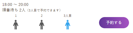 順番待ち予約(複数人待ち)