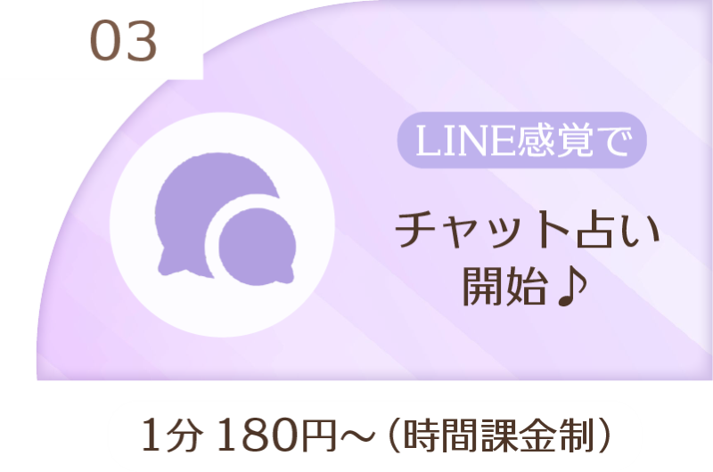 LINE感覚で チャット占い開始♪